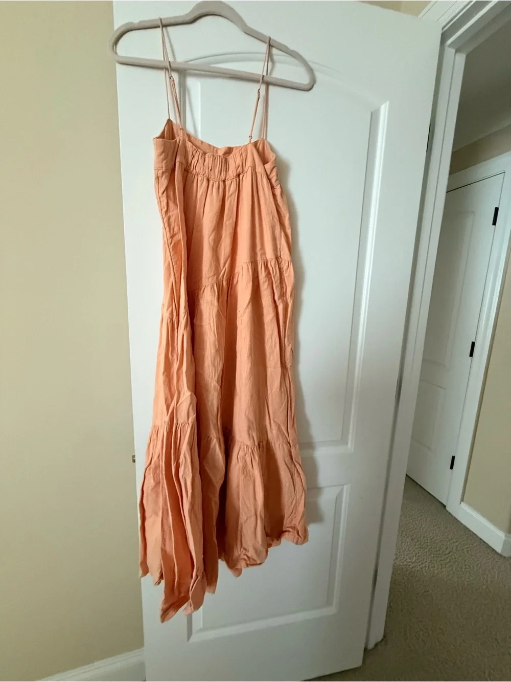 Abercrombie & Fitch Orange Tiered Sundress